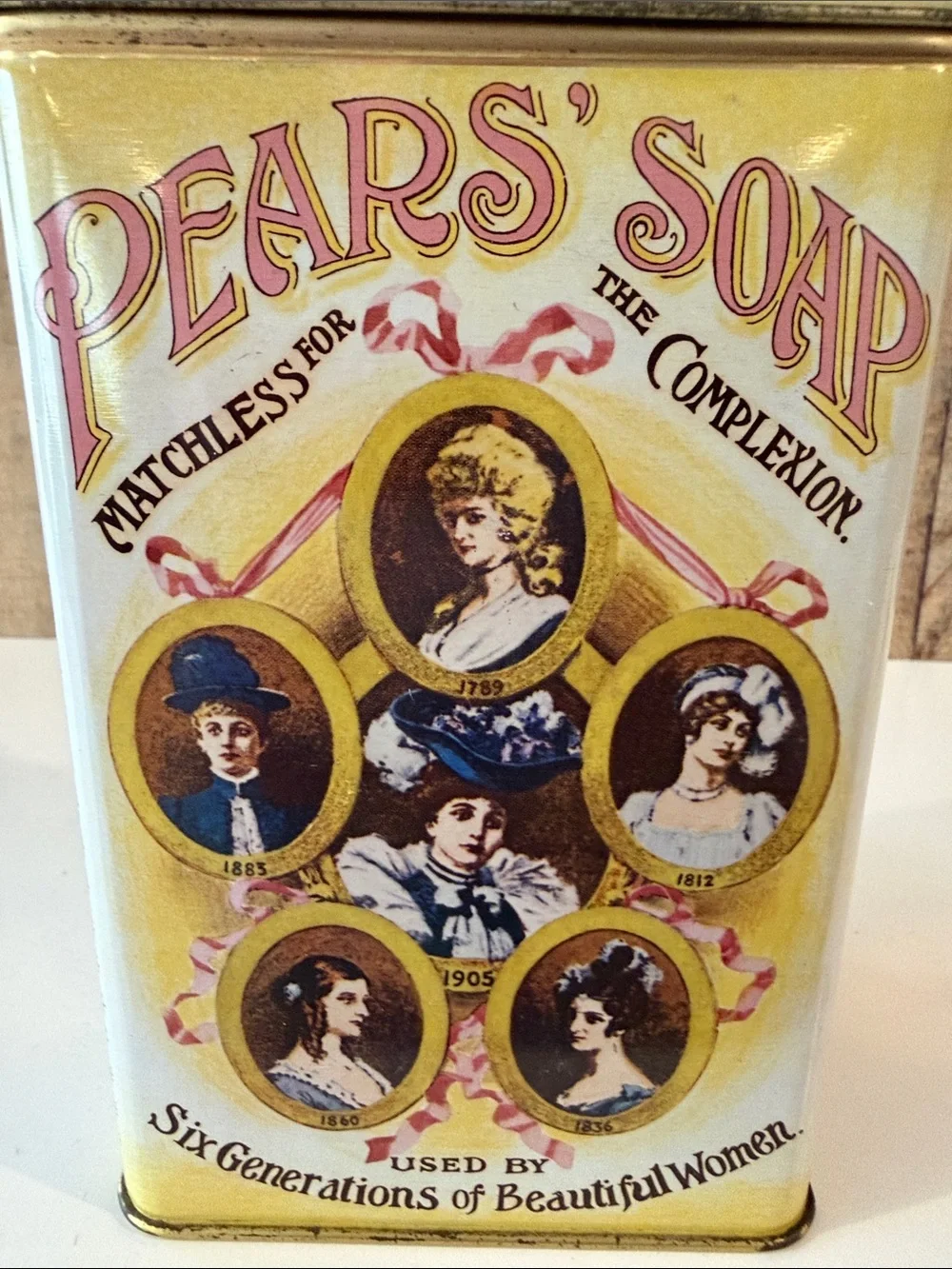 Pears' Soap Vintage Decorative Tin - Yellow
